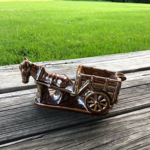 Vintage Glazed Horse Ashtray